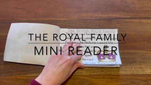 King Charles III Coronation Activity, Simple, Primary, Royal Family Mini Reader