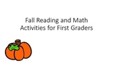 Fall Reading and Math Activities First Grade