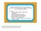 Place value, Patterns, Time, 3D shapes, Charts, Add., & Number Stories