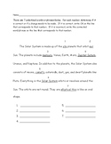 Editing a Paragraph Worksheet