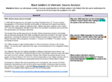 Black Soldiers in Vietnam- Primary & Secondary Source Analysis