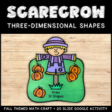 Scarecrow Math Craft | Fall Draw & Identify Three-Dimensional (3D) Shapes