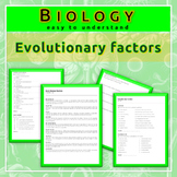 Biology easy to understand - Evolutionary factors (Infotext + Exercises)