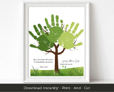 Tree Handprint Art - Printable Mother's Day Handprint Craft for Kids