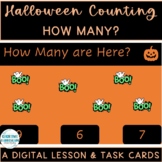 KG Halloween Basic Math Counting Problems Digital Lesson & Task Cards