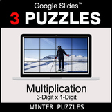 Multiplication 3-Digit by 1-Digit - Google Slides - Winter Puzzles