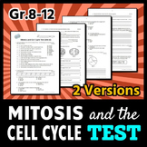 Mitosis and Cell Cycle Test - Two Versions {Editable}