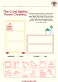 Spring Room Cleaning Themed Counting Activity