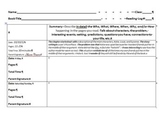 Reading Log Summarization Project: Log, Rubric, Sentences Starters
