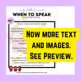 Social Story: When to Speak