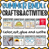 Summer Crafts&activities BUNDLE Coloring pages,1st grade,word seach packet
