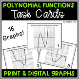 Determine Key Characteristics of Polynomial Graphs - Task Cards