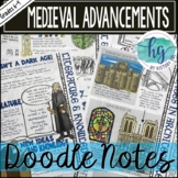 Middle Ages Doodle Notes Set 8 for Medieval Art, Literature, Gothic Architecture
