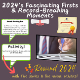 Fascinating Firsts & Records of 2024: RECAP Workbook for Kids (End of Year FUN)