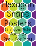 Hexagon shape posters classroom decor