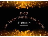 11-20 ASL Turkey Number Order Puzzles