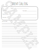 [EDITABLE] Parent Call Log