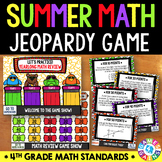 4th Grade Fun End of the Year Math Review Activity Jeopardy Game Show Summer