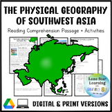 World Cultures Physical Geography of SW Asia Passage & Activities - NO PREP!