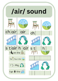 /air/ sound flash cards & sentence construction