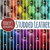 Studded Leater - Leather Textures Pattern Background Digital Paper Clip Art