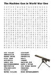 Machine Guns in World War One Word Search