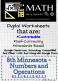 8th- MN Standards N&O (8.1.1) Part A - Editable, Interactive, & Instant Feedback