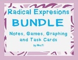 Radical Expressions - BUNDLE - Notes, Game, Task Cards and Math Centers