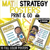Math Strategies {Multiplication and Division} Mini-Anchor Charts YELLOW