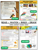 Read-Watch-Build-Draw Bundle #1 (synchronous & asynchronous e-learning options)
