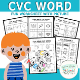 CVC WORDS WORKSHEETS, SHORT VOWEL, WORD FAMILY, WORD SCRAMBLE
