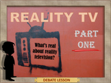Reality TV part 1 - A mirror of civilization or a symbol of dysfunction? ESL