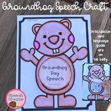 Groundhog Day Speech Language Therapy Craft Activity Articulation Categories +
