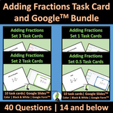 Adding Fractions with Common and Unlike Denominators Task Card and Google Bundle