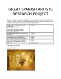 Great Spanish Artists Research Project