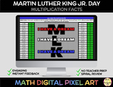 Martin Luther King Jr. Day MLK Multiplication Facts Math Self-Checking Pixel Art