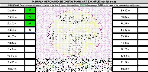 Martin Luther King Jr. Day MLK Multiplication Facts Math Self-Checking Pixel Art