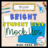 18 Bright Student Desk Mockups Mini Pack #3 (18 student desk cover photos)