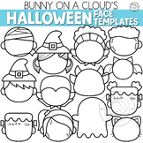 Halloween Face Templates Clipart by Bunny On A Cloud