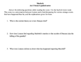 Macbeth Act 3 Scene 6 guided reading questions