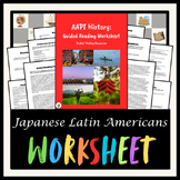 Japanese Latin Americans Guided Reading Worksheet - AAPI History
