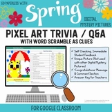 Spring Trivia Question Vocabulary Word Work Puzzle, Word Scramble Anagram 