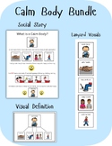 "Calm Body" Behavior Support Bundle- Social Story and Visual Supports (lanyard)