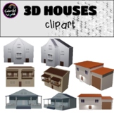 3d Houses clipart