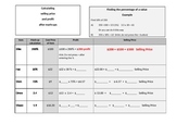 Percentages Calculating profit and markups
