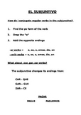 Present Tense Subjunctive Study Guide