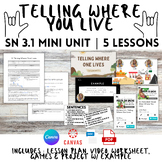 Signing Naturally 3.1 5-Day Mini Unit Lesson Plan : Where you live in ASL