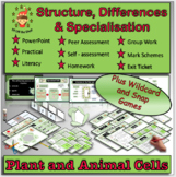 Plant and Animal Cell Structure Difference Specialisation 2 Lessons + Card Game