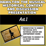 Hamilton the Musical Presentation for Historical Context & Discussion Act 1