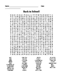 Back to School Word Search- 38 words